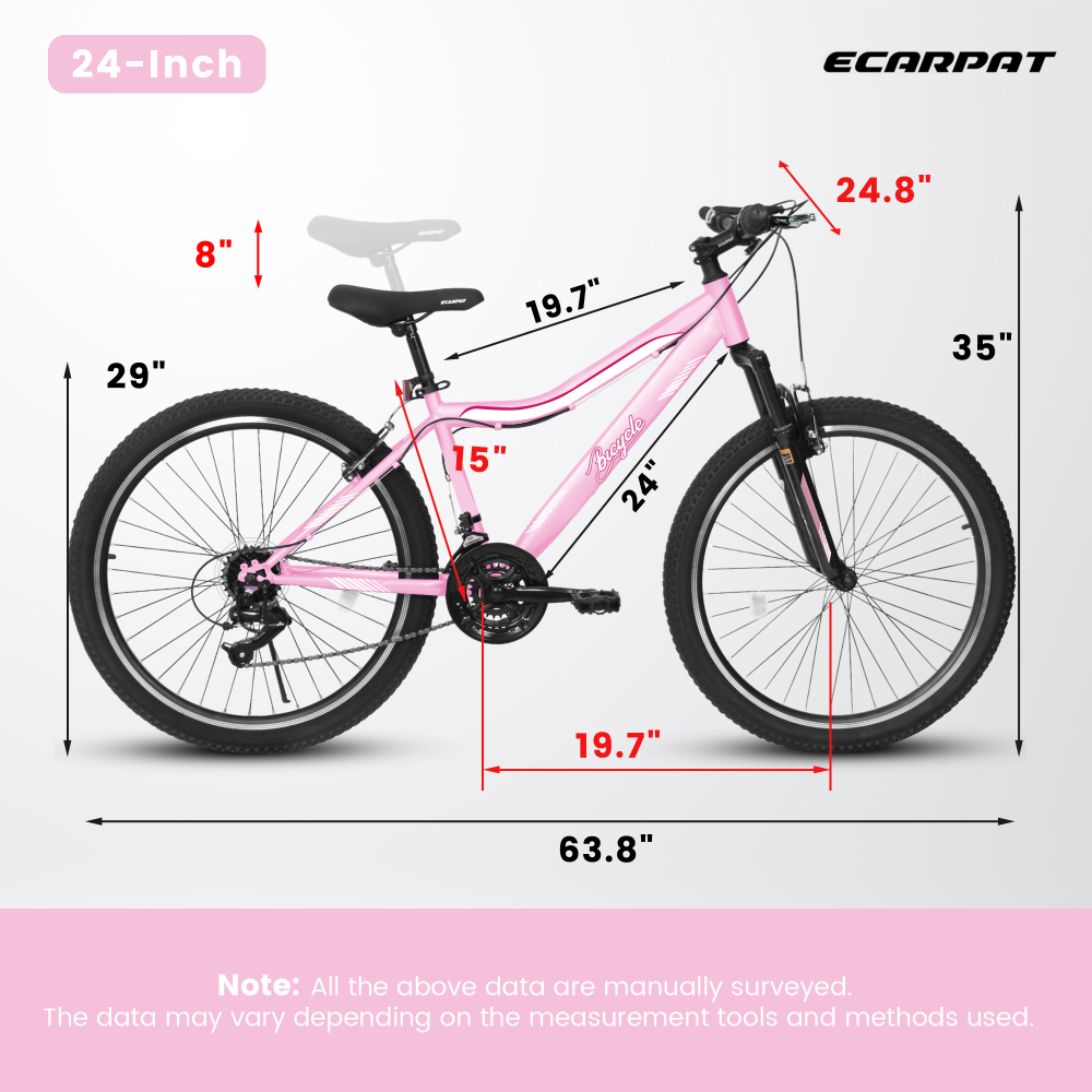 Carbon Bike Frame - จักรยานเสือภูเขาขนาด 24/26 นิ้วสำหรับผู้ชาย ผู้หญิง และวัยรุ่น, โครงเหล็กคาร์บอนความหนาแน่นสูง,