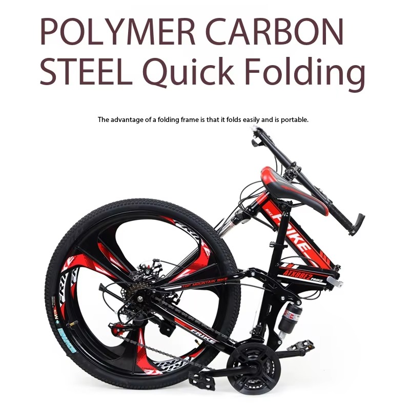 Carbon Bike Frame - จักรยานเสือภูเขาพับได้ Airo ขนาด 17 นิ้ว โครงเหล็กคาร์บอนสูง