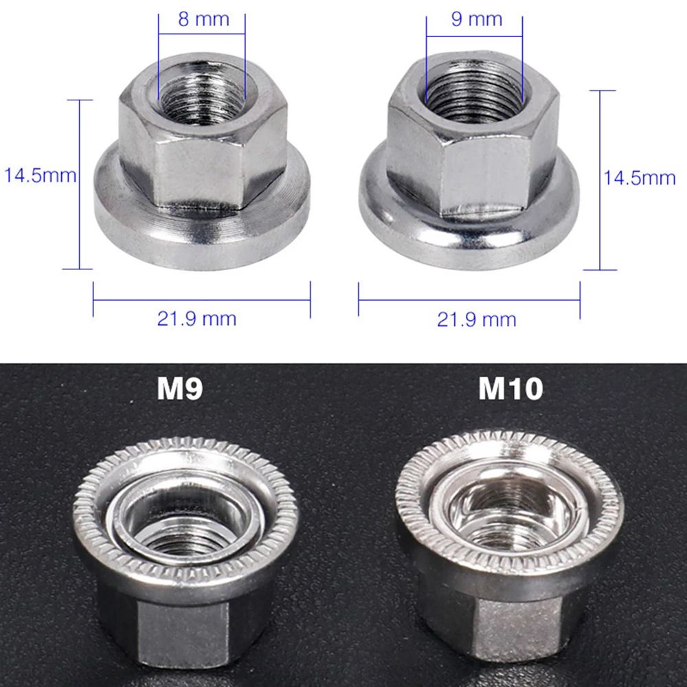 Cycling Gear Hub - น็อตล้อจักรยานเสือหมอบ/เสือภูเขา แบบฟิกซ์เกียร์ หน้า-หลัง ป้องกันการลื่น พร้อมสกรูยึดดรัม M9