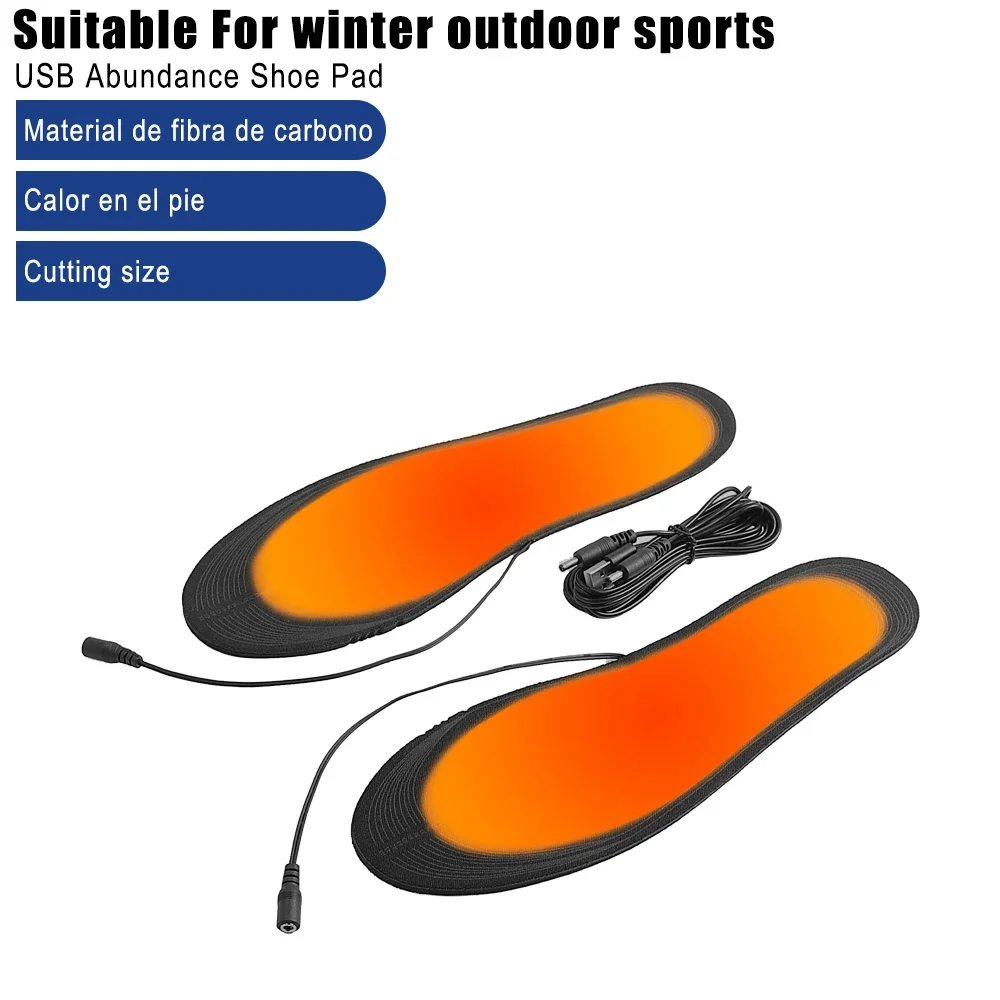 Cycling Shoe Insoles - Warming Insoles รองเท้า USB อุ่นสําหรับฟุตไฟฟ้าอุ่นถุงเท้าฤดูหนาวกีฬากลางแจ้งสกีขี่จักรยานความร้อน Insoles