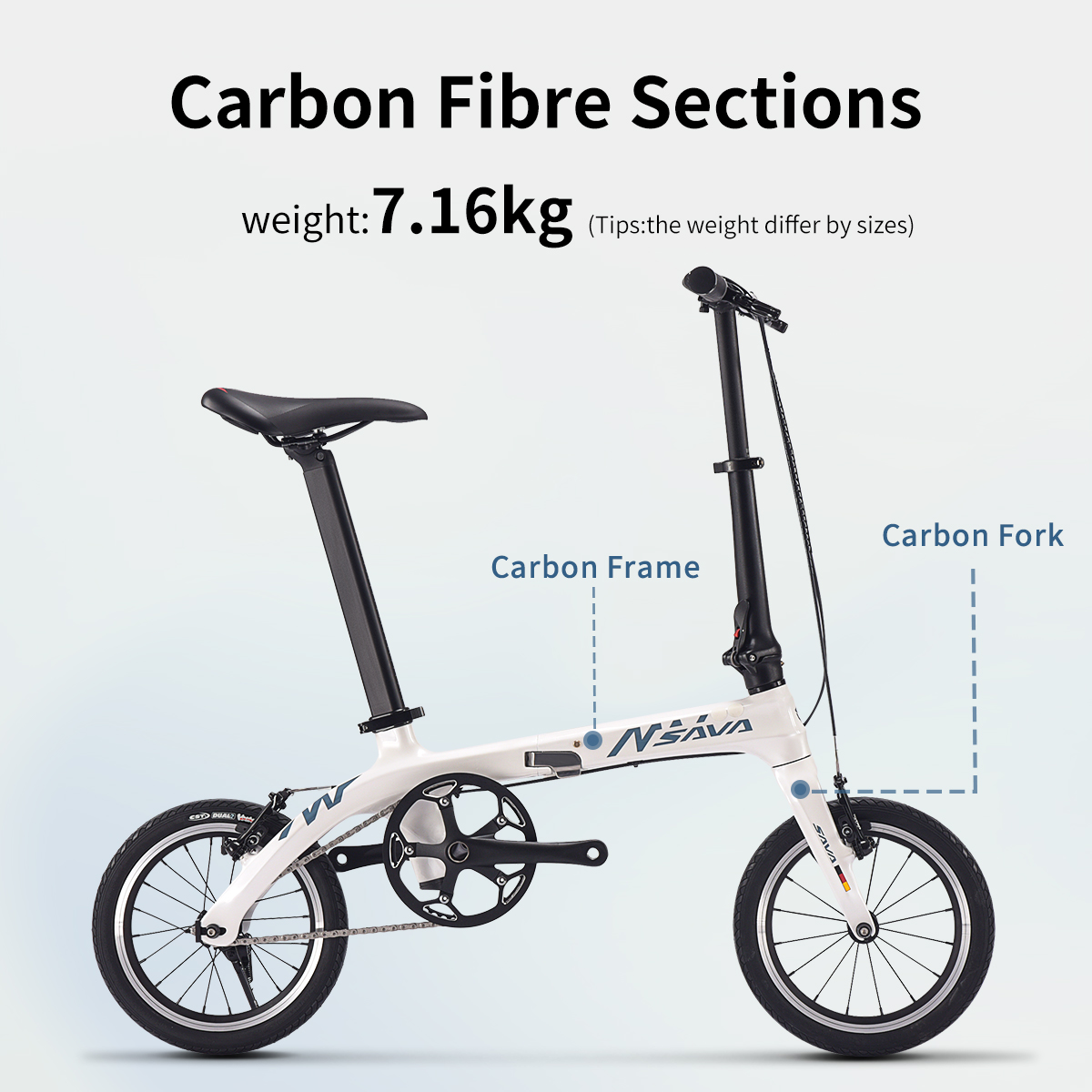 จักรยานพับได้ SAVA Z0 จักรยานข - Carbon Bike Frame บทวิจารณ์และราคา