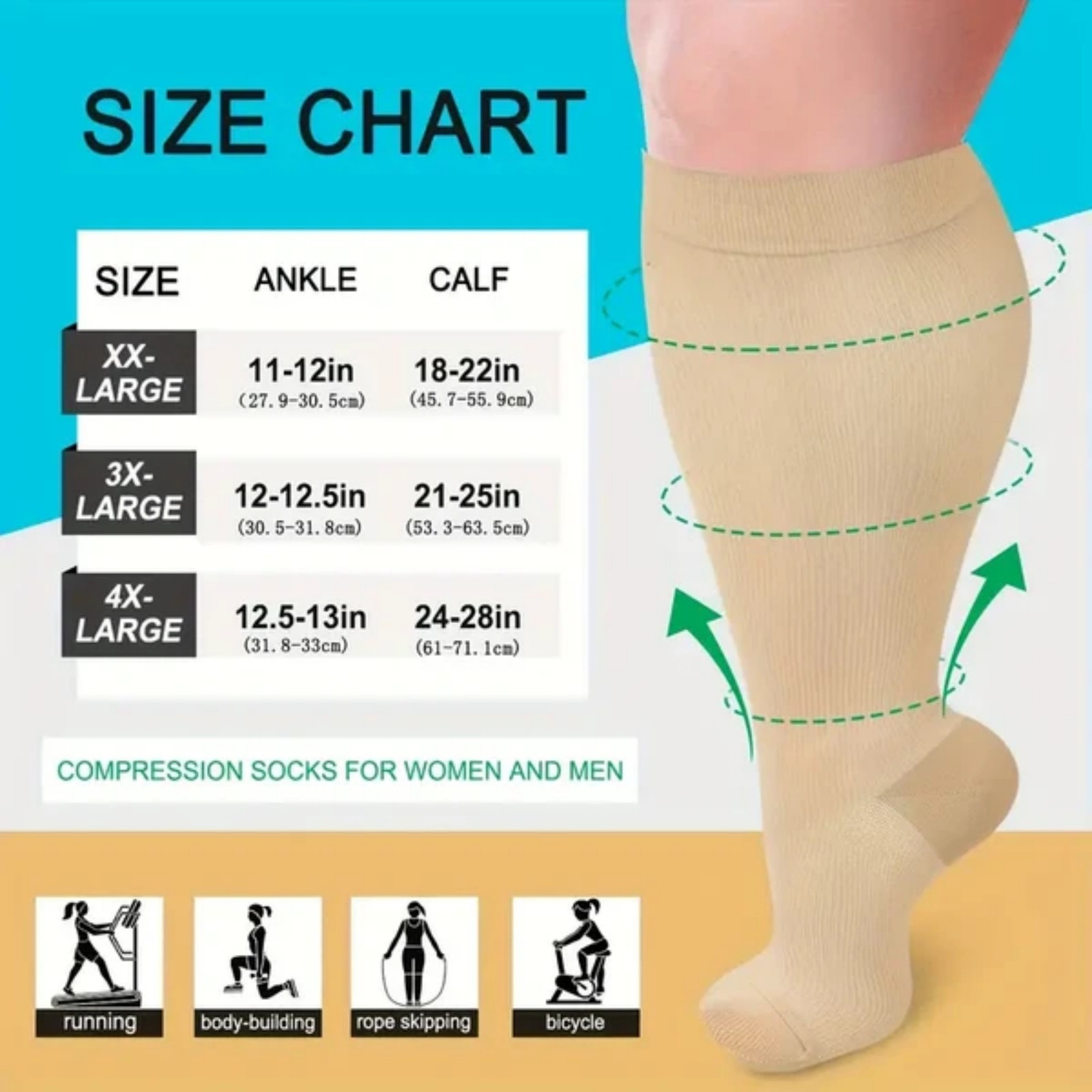 ถุงเท้ารัดกล้ามเนื้อไนลอนขนาดใ - Cycling Gear For Large Men บทวิจารณ์และราคา